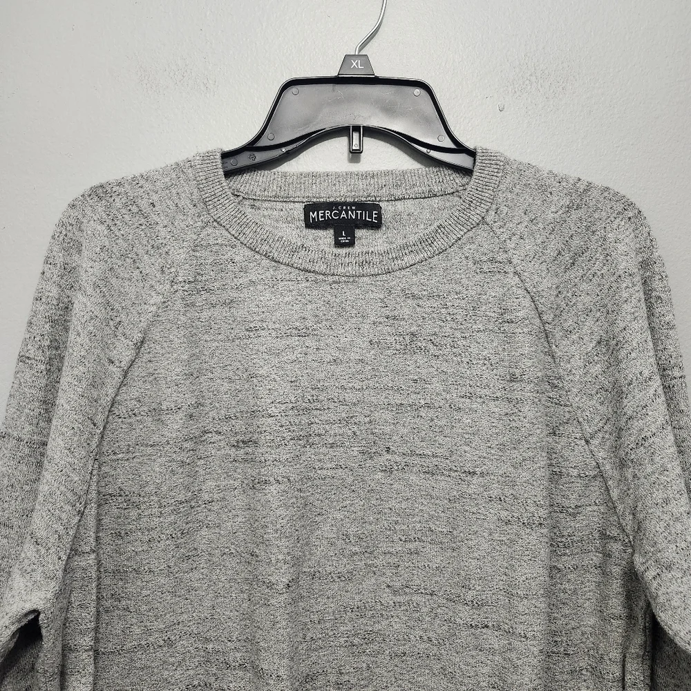 J.crew mercantile men's pullover crew neck sweater size large gray